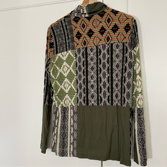 ETRO patchwork print turtleneck long sleeve top - Picture 4 of 6
